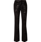 AMIRI - Flared Embroidered Velvet Suit Trousers - Black