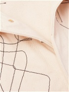 AIREI - Embroidered Organic Denim Jacket - Neutrals