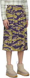 South2 West8 Purple & Green Army String Skirt