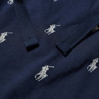 Polo Ralph Lauren Men's Sleepwear All Over Pony Sweat Short in Cruise Navy