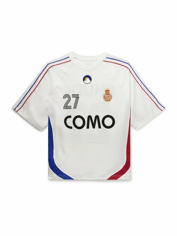 Photo: Rhude - Como 1907 Embroidered Printed Cotton-Blend Jersey T-Shirt - White