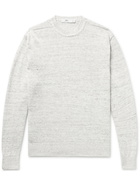 INIS MEÁIN - Slim-Fit Mélange Linen Sweater - Gray