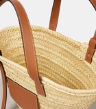 Loewe Medium leather-trimmed basket tote