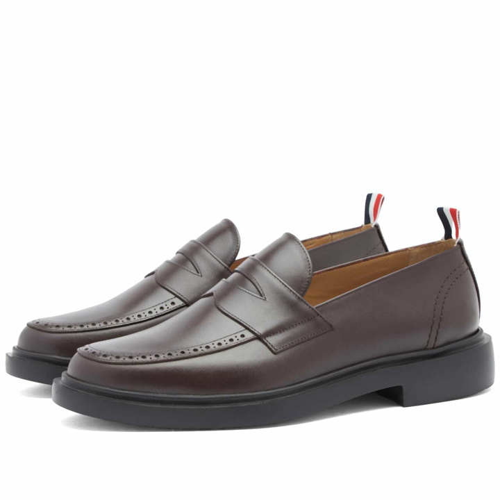 Photo: Thom Browne Men's Classic Penny Loafer in Dark Brown