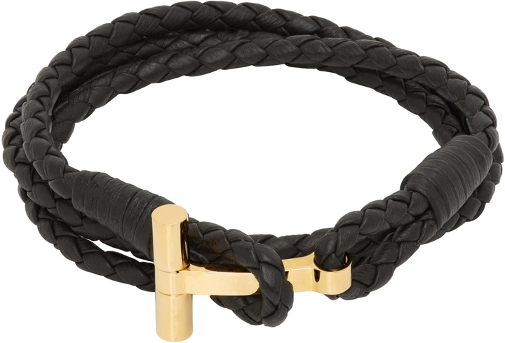 Photo: TOM FORD Braided Leather T Bracelet