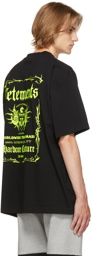 VETEMENTS Black & Yellow Label Logo T-Shirt