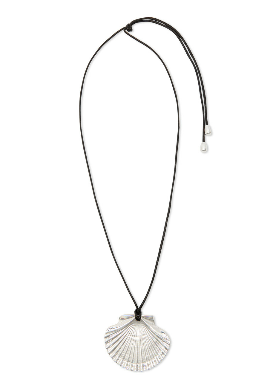 Eliou Venus Wrap Shell Cord Necklace - Silver - One Size
