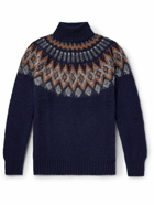 Howlin' - Fair Isle Wool Rollneck Sweater - Blue