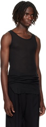 Ann Demeulemeester Black Boris Ruched Tank Top