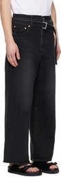 sacai Black Belted Jeans