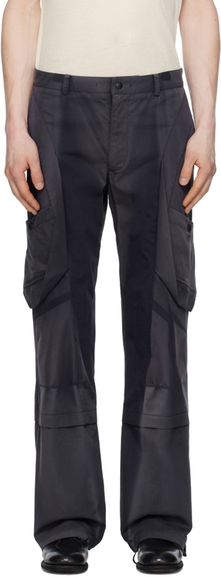 Photo: JiyongKim Blue Sun-Bleached Draped Pocket Trousers