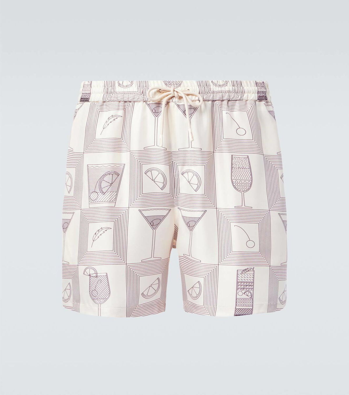 Loro Piana Bay printed silk twill shorts