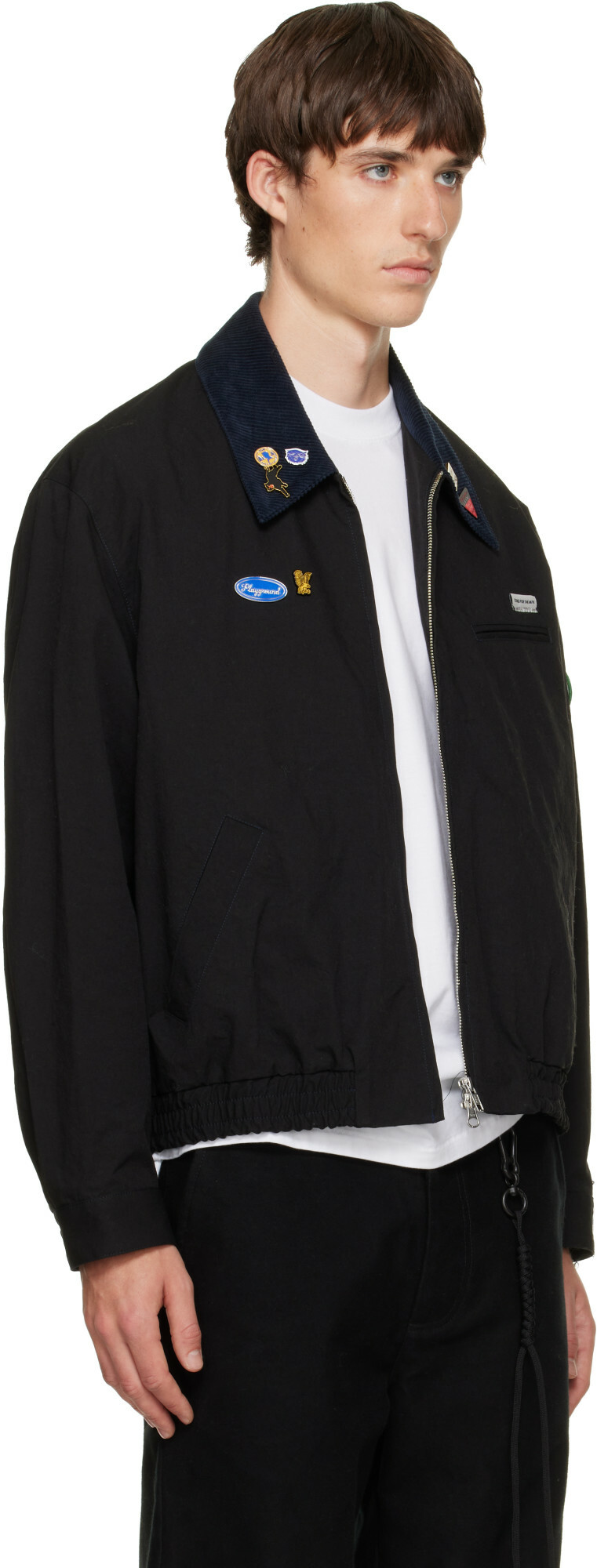 Song for the Mute Black Elasticated Coach Jacket