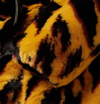 Aries - Leopard-Print Faux Fur Half-Zip Jacket - Men - Yellow