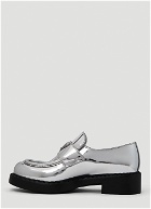 Mirrored Penny Loafers in Silver