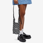 LASTFRAME Women's Sheer Ichimatsu Market Bag Mini in Black/Clear
