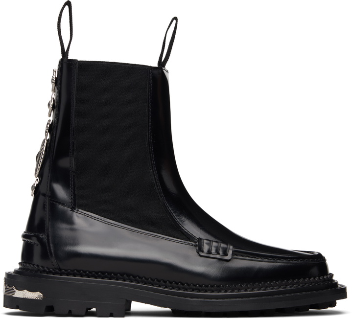 Photo: Toga Pulla Black Polido Chelsea Boots