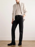 Brunello Cucinelli - Wool and Cashmere-Blend Polo Shirt - Neutrals