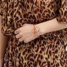 Anni Lu Women's Crystal Butterfly Bracelet in Orange