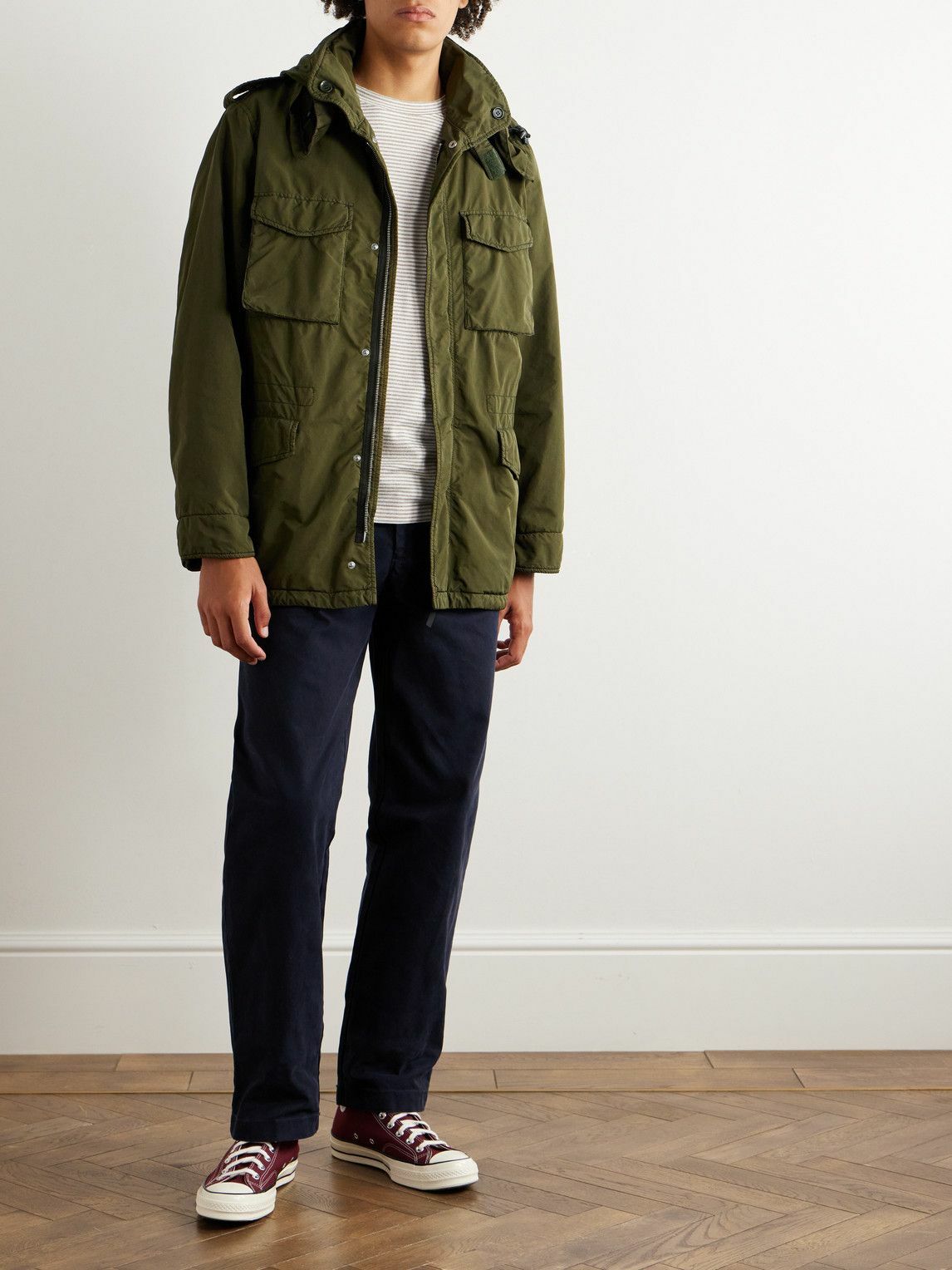 Aspesi - Shell Hooded Field Jacket - Green Aspesi