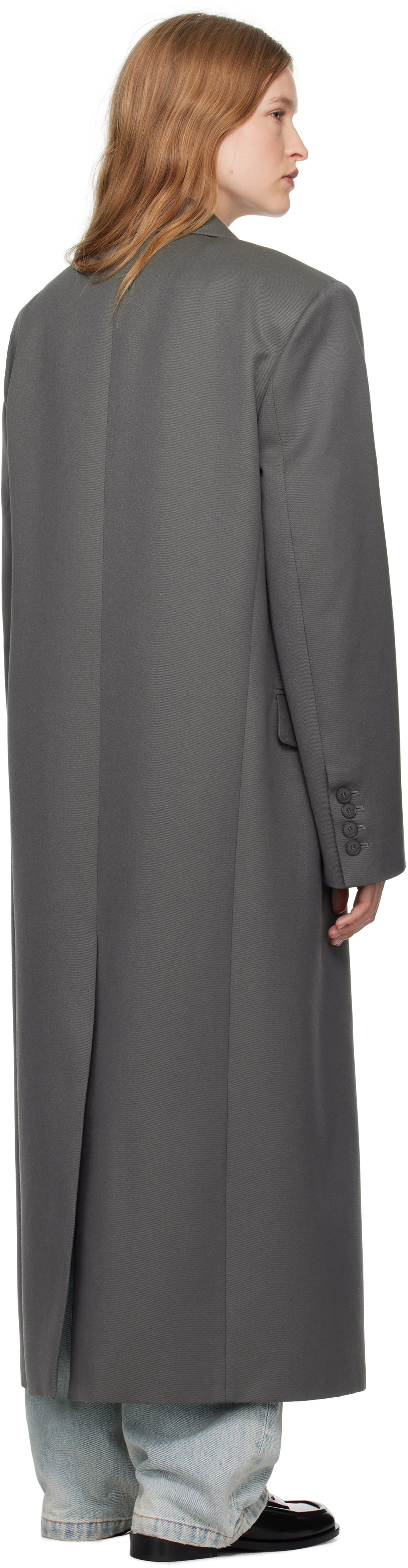 The Frankie Shop Gray Jane Long Coat