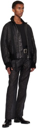 Helmut Lang Black Seatbelt Down Bomber Jacket