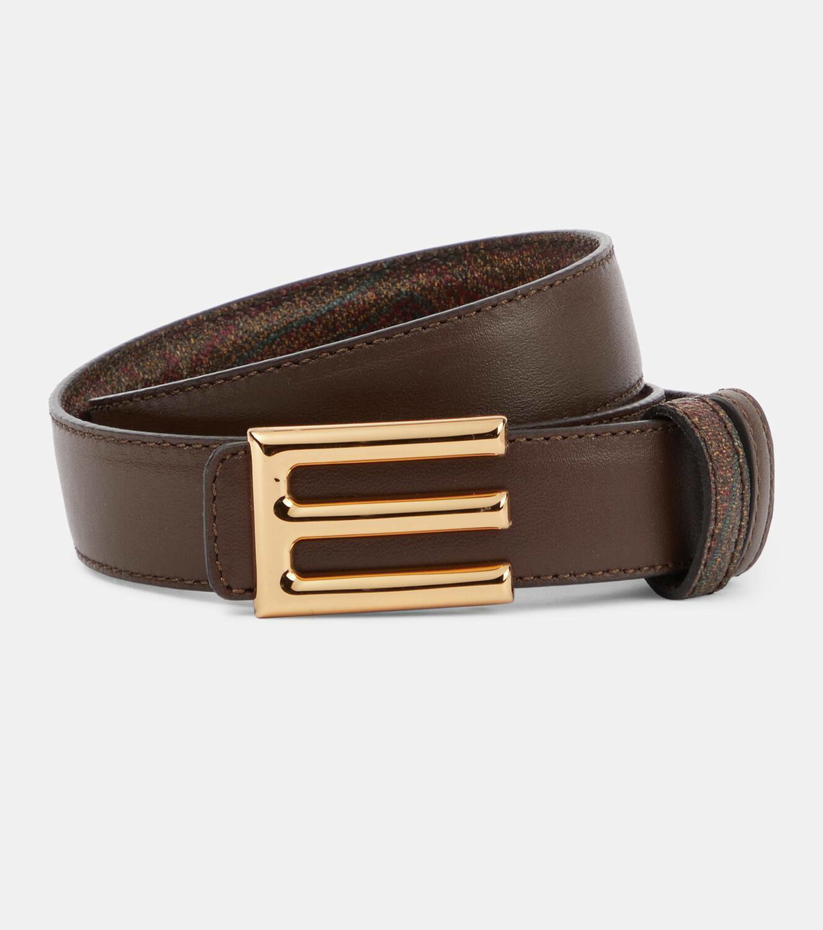 【ETRO】 Paisley leather belt Etro Paisley faux leather belt Etro
