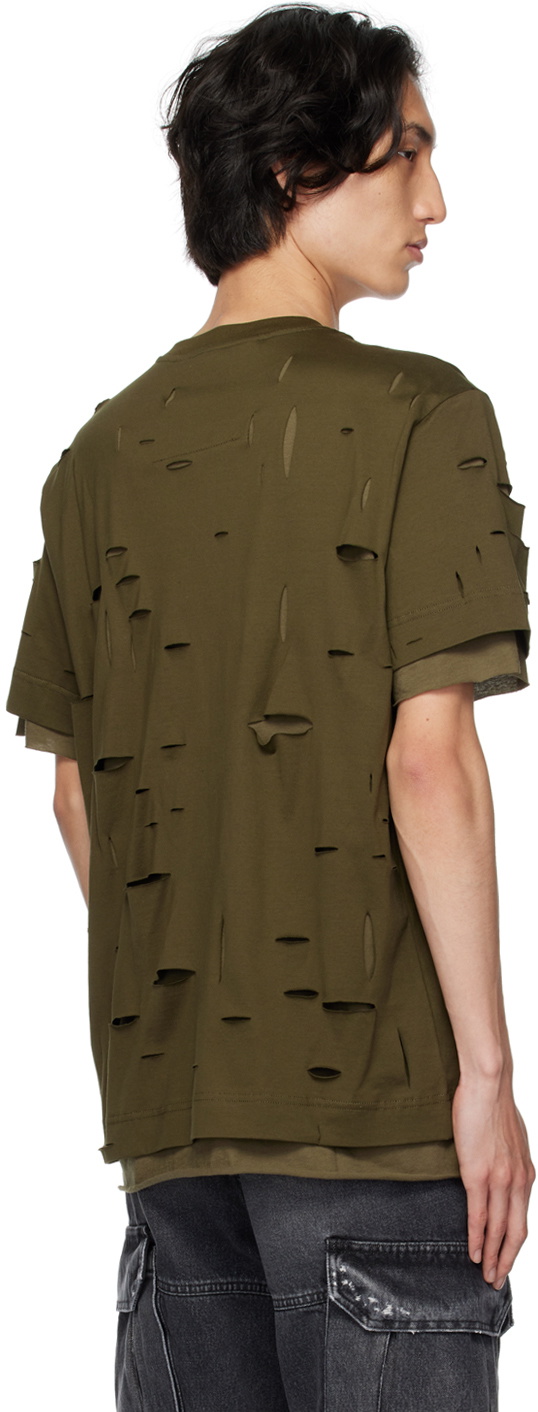 Givenchy Khaki Cutout T-Shirt Givenchy