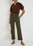 Paige Birch Knit Polo top Brown