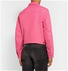 Helmut Lang - Cropped Cotton-Blend Twill Trucker Jacket - Pink