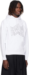 sacai White 'geoff sacai' Print Hoodie