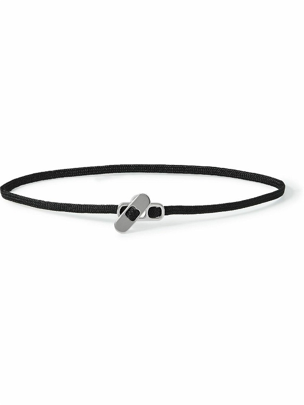 Photo: Miansai - Metric Silver Cord Bracelet - Black