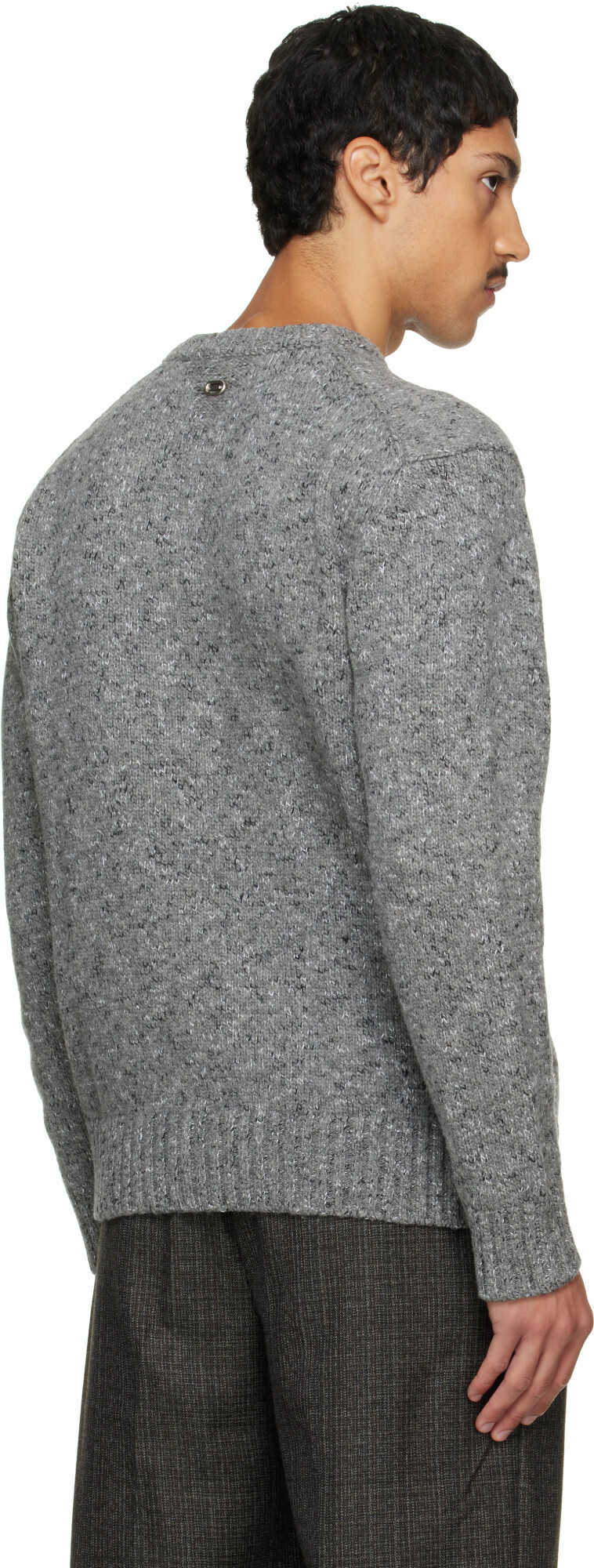 Solid Homme Gray Marled Sweater