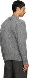 Solid Homme Gray Marled Sweater