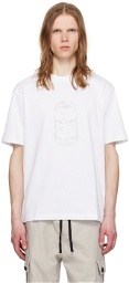 Hugo White Crystal-Cut T-Shirt