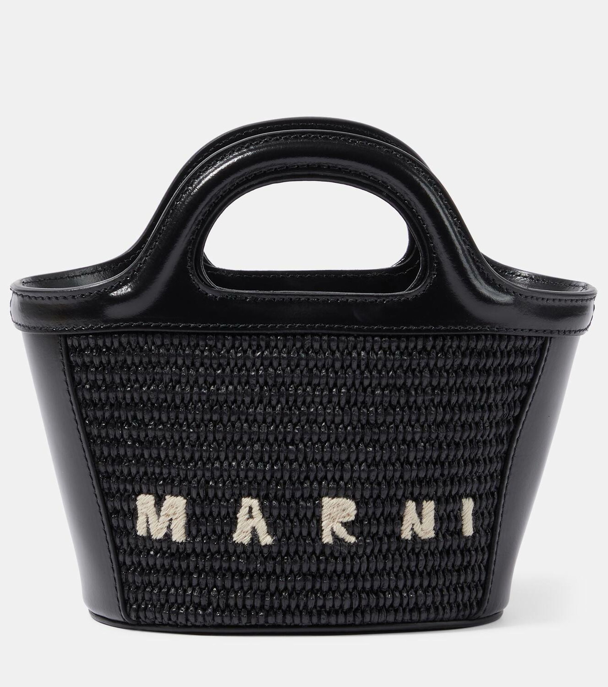 Marni Tropicalia Micro raffia-effect tote bag Marni