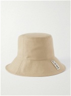 LOEWE - Paula’s Ibiza Logo-Appliquèd Cotton-Canvas Bucket Hat - Brown