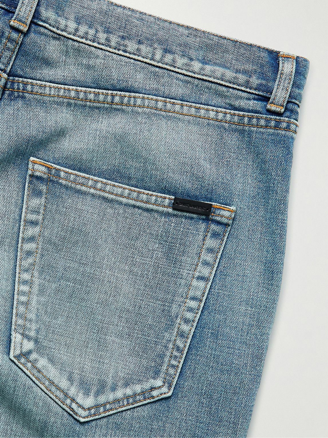 Serge 70s high-rise straight jeans in blue - Saint Laurent