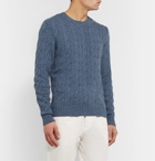 Ralph Lauren Purple Label - Slim-Fit Cable-Knit Cashmere Sweater - Blue