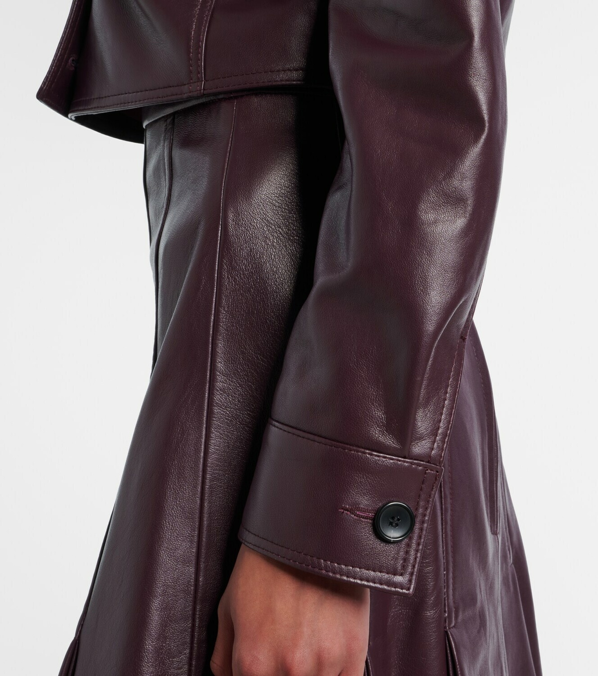 Emilia Wickstead Nics cropped leather jacket