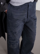 Acne Studios - Straight-Leg Distressed Cotton Trousers - Black