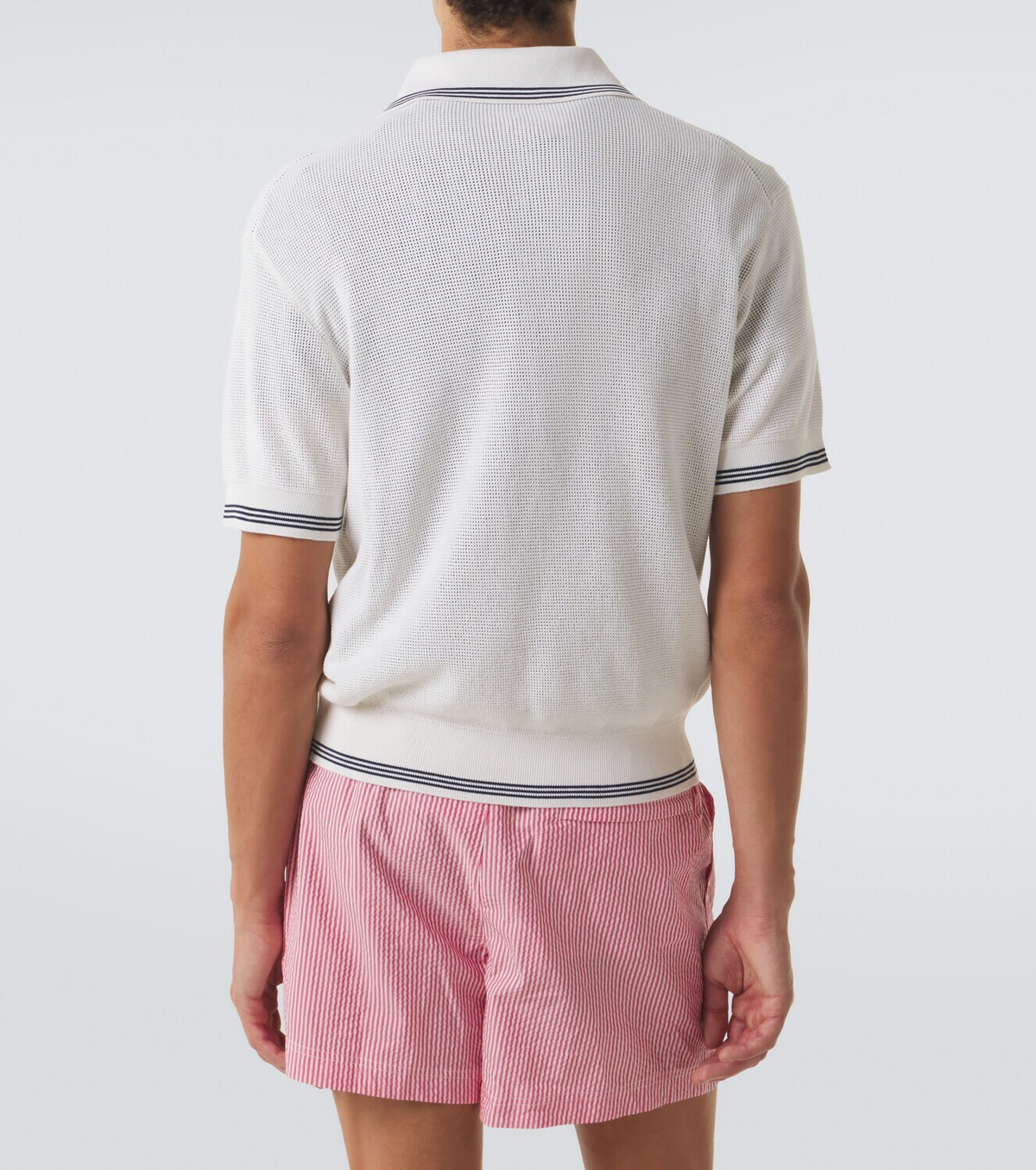 Jacquemus Voilier waffe-knit silk and cotton polo shirt