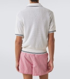 Jacquemus Voilier waffe-knit silk and cotton polo shirt