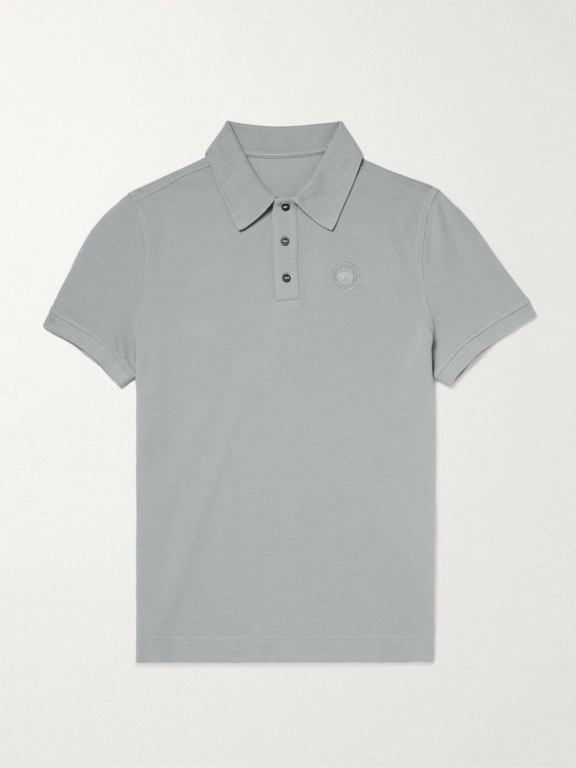 Canada Goose - Beckley Logo-Appliquéd Paneled Cotton-Piqué Polo Shirt - Gray