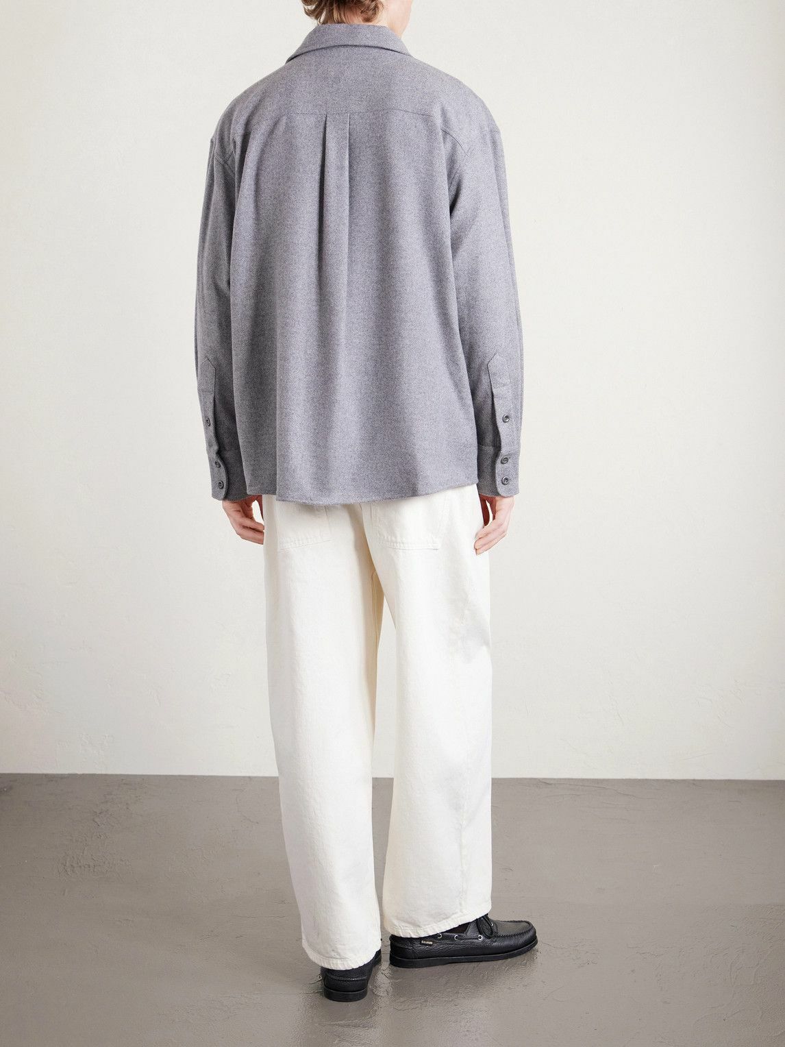 The Elder Statesman - Wool, Silk and Cashmere-Blend Overshirt - Gray