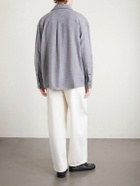 The Elder Statesman - Wool, Silk and Cashmere-Blend Overshirt - Gray