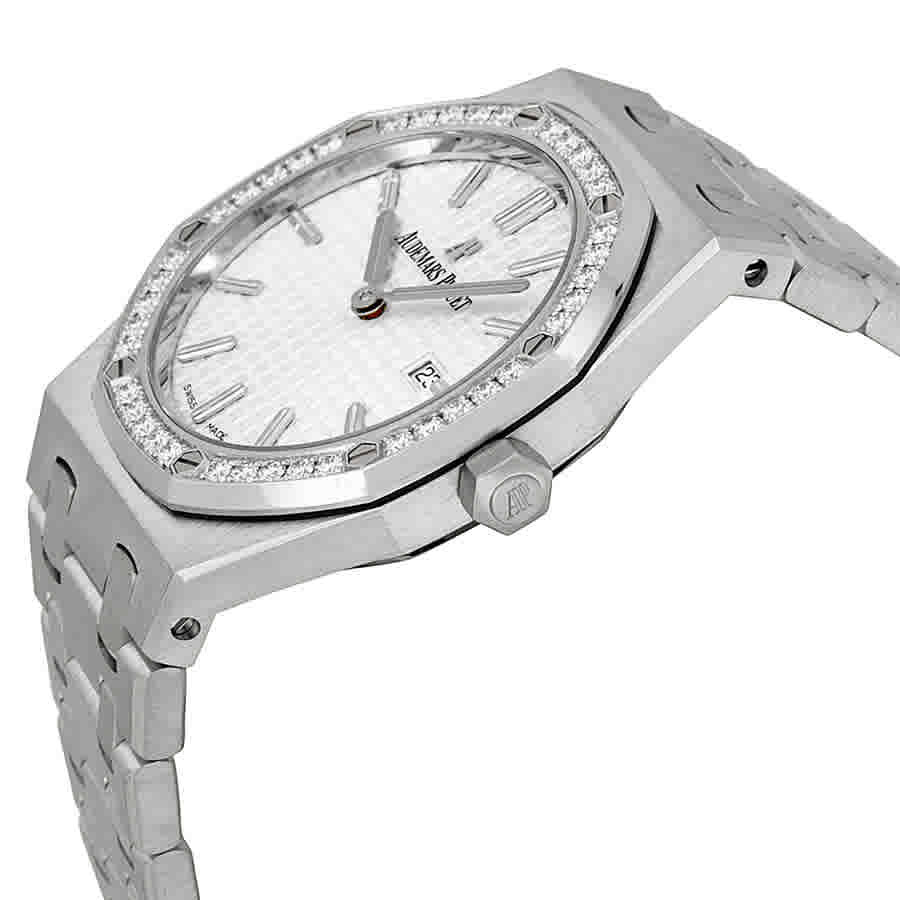 Audemars Piguet Royal Oak Diamond Silver Dial Stainless Steel Ladies Watch 67651ST.ZZ.1261ST.01