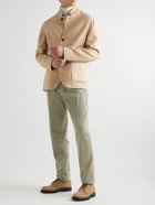 Brunello Cucinelli - Straight-Leg Pleated Cotton-Corduroy Trousers - Green