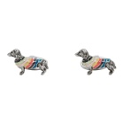 Paul Smith Multicolor Striped Dog Cufflinks