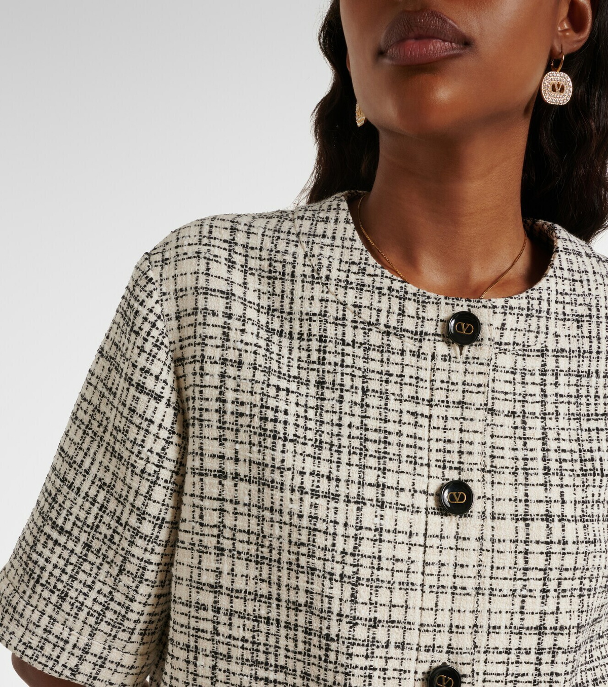 Valentino Cotton-blend tweed jacket